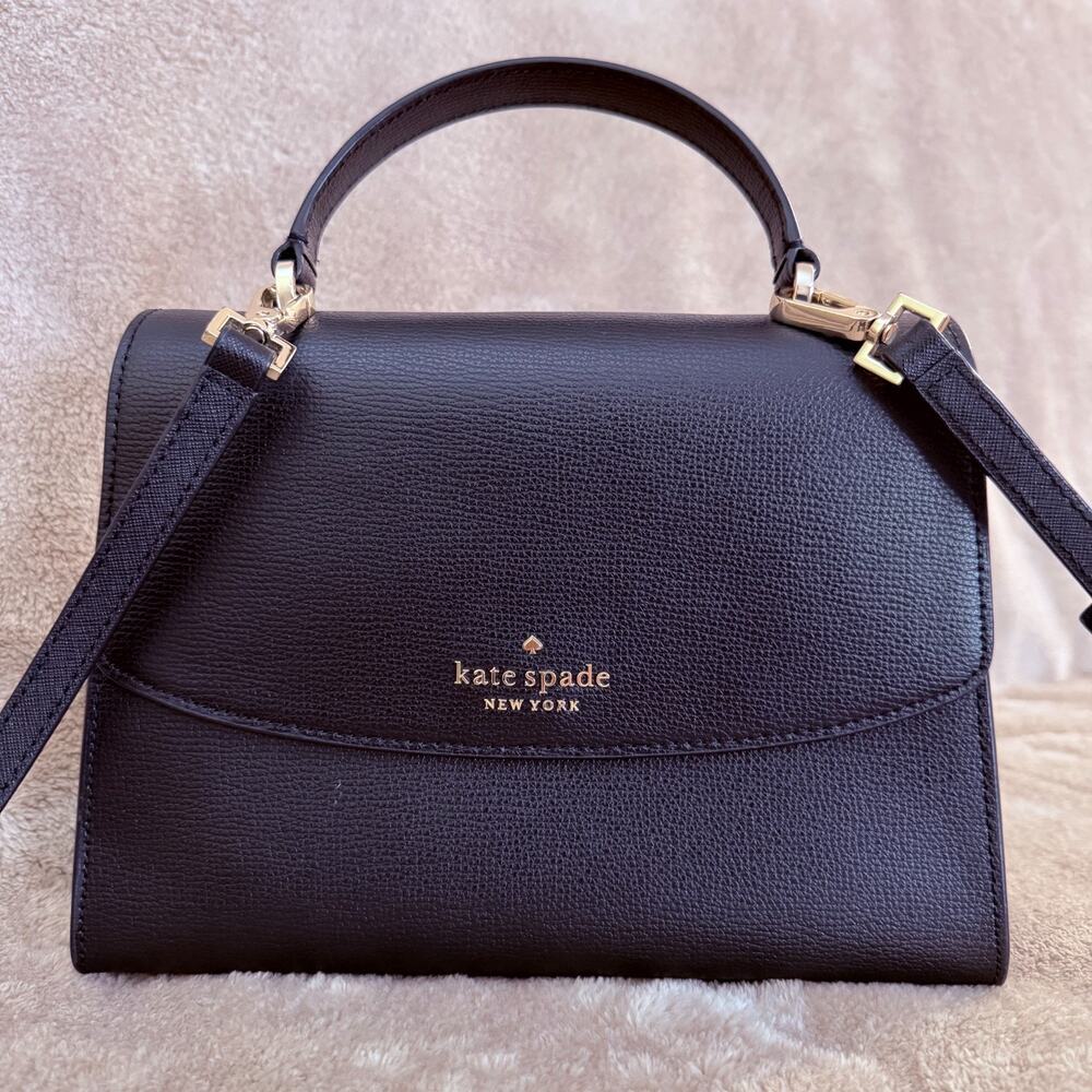 Kate Spade New York Darcy Top Handle Satchel Bag Black Leather